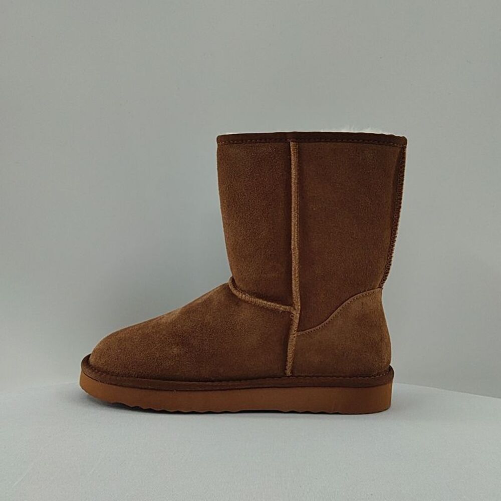 Quince Women Australian Shearling Mid-Calf Boot Pecan Brown Shoes 9